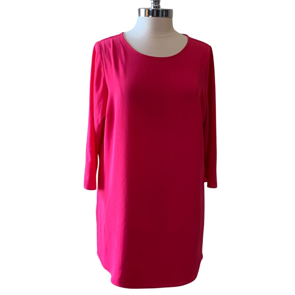 ALLISON JOY Bright Pink Shift Dress Large EVEREVE